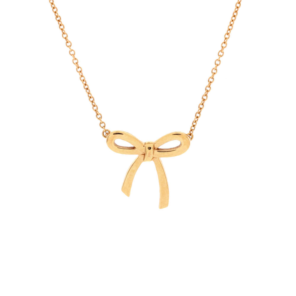 Tiffany & Co. Mini Bow Pendant Necklace